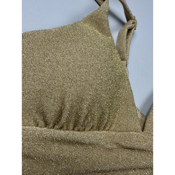 Aerie Gold Sparkly Womens Bralette Size XS - Picture 4 of 5